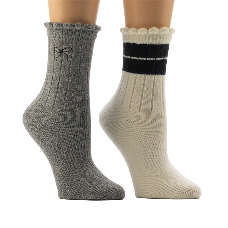 Ladies'4x2 Rib Leg  Cosy Home Socks