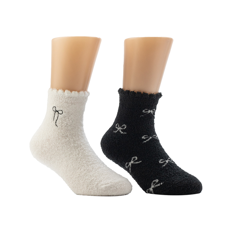 Ladies BOW PATTERN SWAN Socks