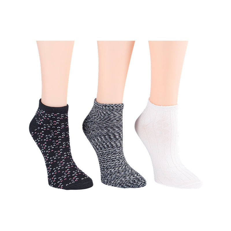 Multi Birdseye Low Cut 3ppk Socks