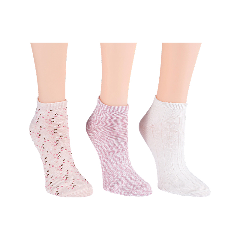 Multi Birdseye Low Cut 3ppk Socks