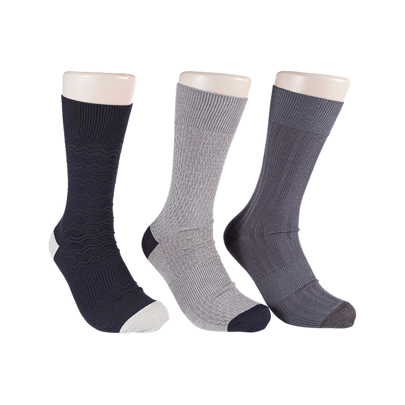 Mixed Textures Arch Support Crew 3ppk Socks