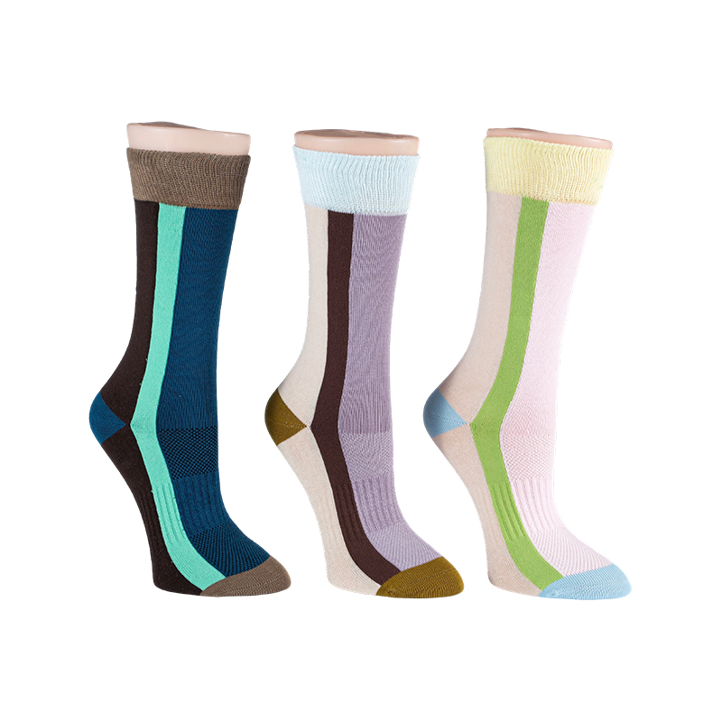 Ladies' Color-block Crew Socks