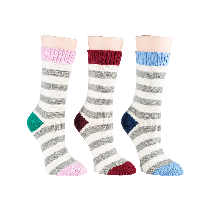 Ladies Wool Stripe Socks