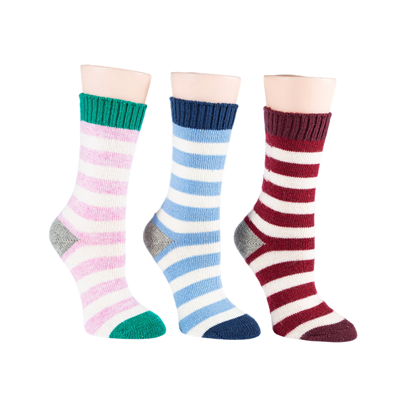 Ladies Wool Stripe Socks