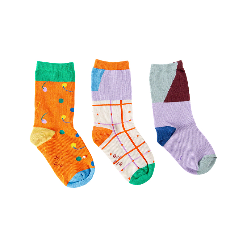 Kids' Color-block Crew Socks