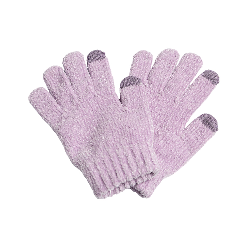 Kid's Waffle Chenille Gloves